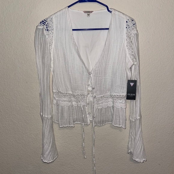 Pure White Guess Blouse Cover up - Picture 1 of 2